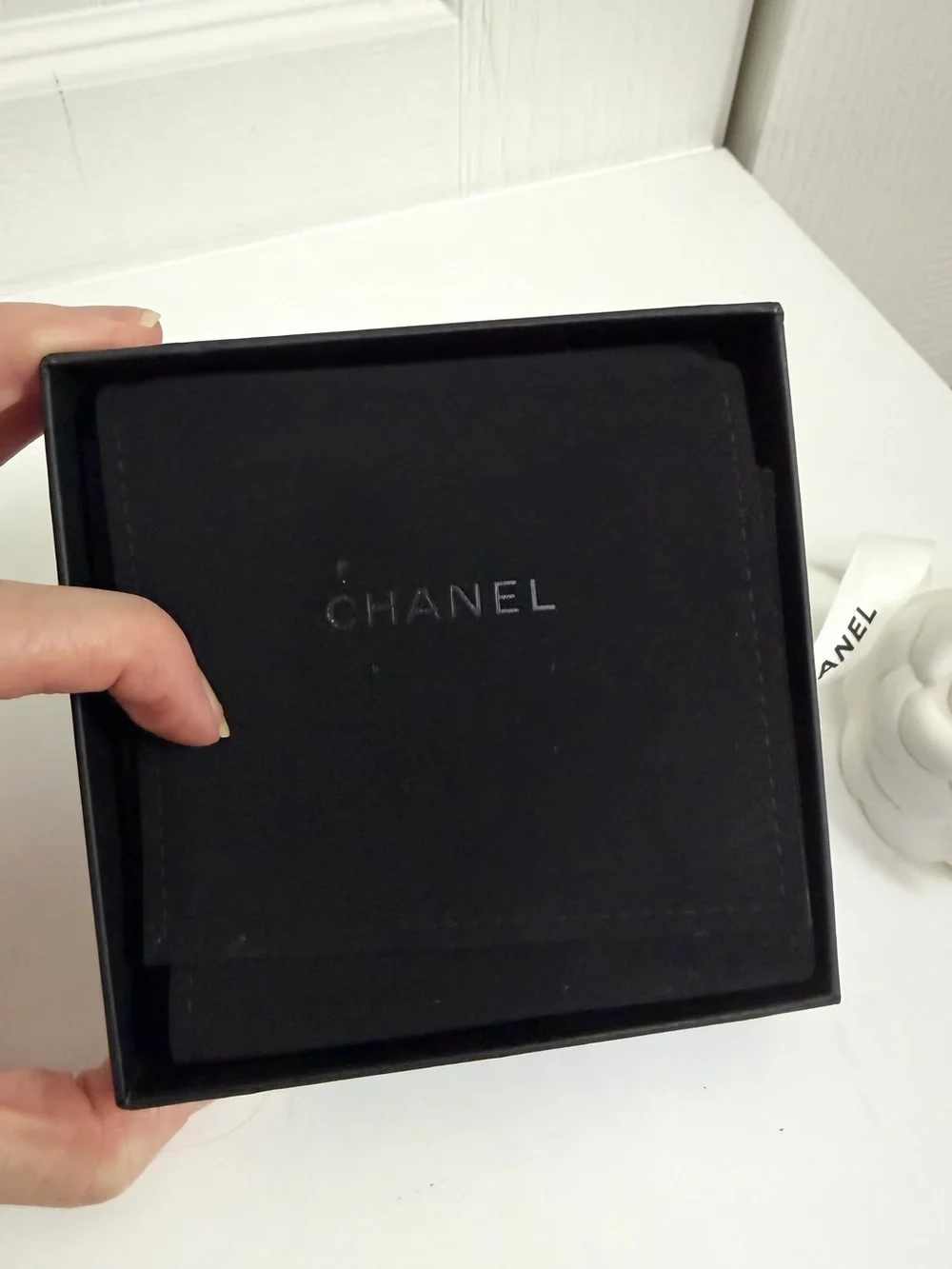 CHANEL Crystal CC Star-Edged Hoop Earrings